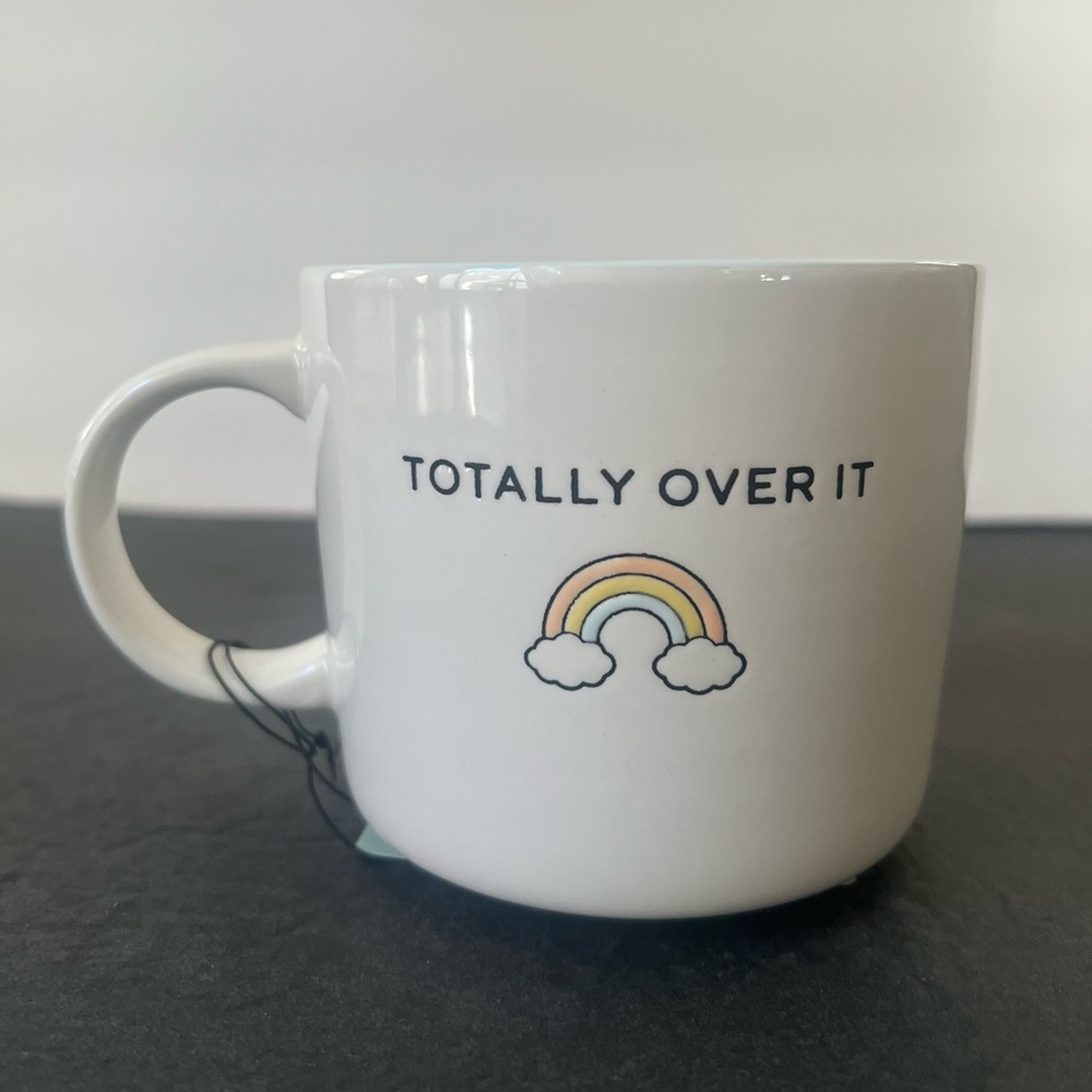 NWT Totally Over It Rainbow Mug